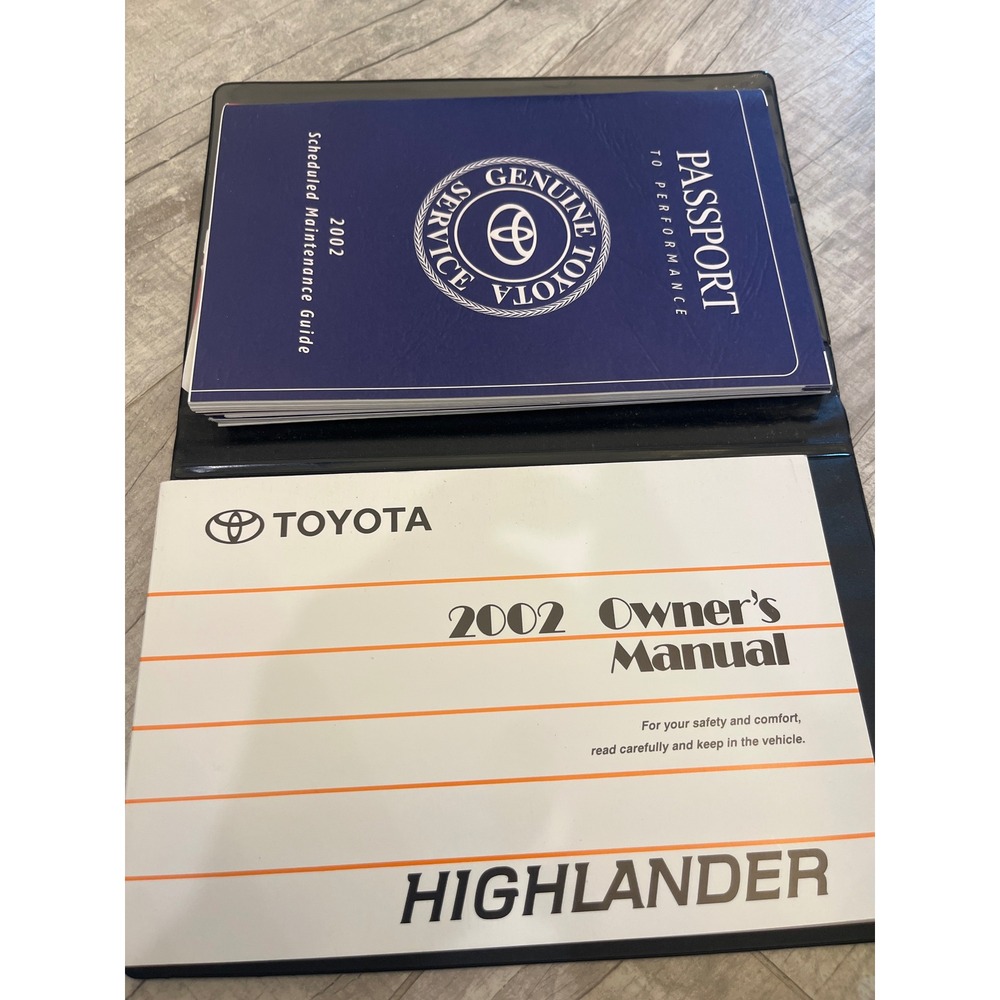 2002 Toyota Highlander Owners Manual With Supplements‎